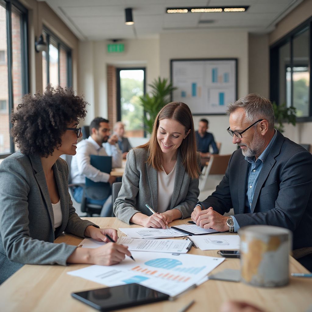 Echipa de experți contabili în birou